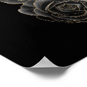 Gothic Rose Coffin Wedding Gästebuchunterschrift Poster (Ecke)