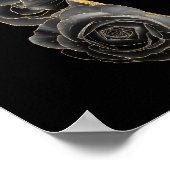 Gothic Rose Coffin Wedding Gästebuchunterschrift Poster (Ecke)