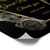 Gothic Rose Coffin Wedding Gästebuchunterschrift Poster (Ecke)