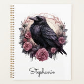 Gothic Rose Crow Daily Planner - Witchy Chic Planer (Vorderseite)