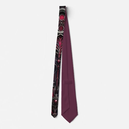 Gothic Rose Design Neck Tie Krawatte (Rückseite)