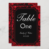 Gothic Rose Doppelseitige Tischnummern (Vorne/Hinten)