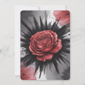 Gothic Rose Frame Polterabend Einladung (Rückseite)