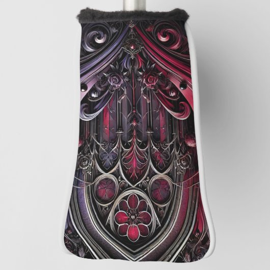 Gothic Rose Golf Head Cover Headcover (Rotieren 90)