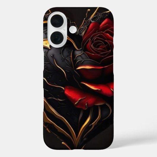 Gothic Rose Herz – Luxus-Dunkel-Kunst-Handyhülle" Case-Mate iPhone Hülle (Rückseite)