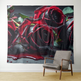 Gothic-Rose Hochzeitsszenario Foto Wandteppich