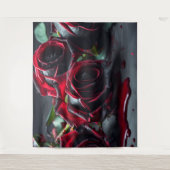 Gothic-Rose Hochzeitsszenario Foto Wandteppich (Vorderseite)