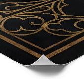 Gothic Rose Memento Mori Skull Dark Floral Candle Poster (Ecke)