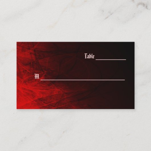 Gothic Rose Platzkarten Visitenkarte (Vorderseite)