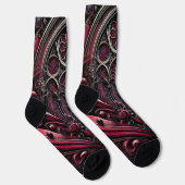 Gothic Rose Printed Socks - Crew Socks Socken (Rechts)
