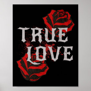 Gothic Rose Punk Liebe Valentinstag Student Rockmu Poster