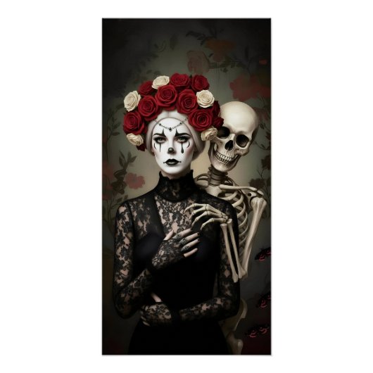 Gothic Rose Queen – Dark Romantic Art Poster (Vorderseite)