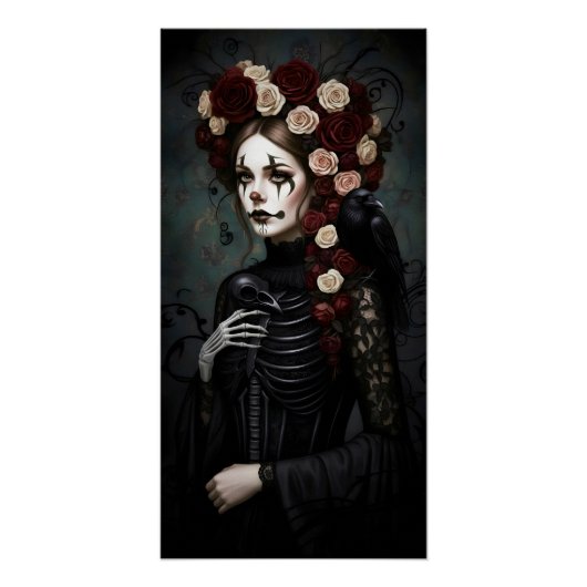 Gothic Rose Queen – Dark Romantic Art Poster (Vorderseite)