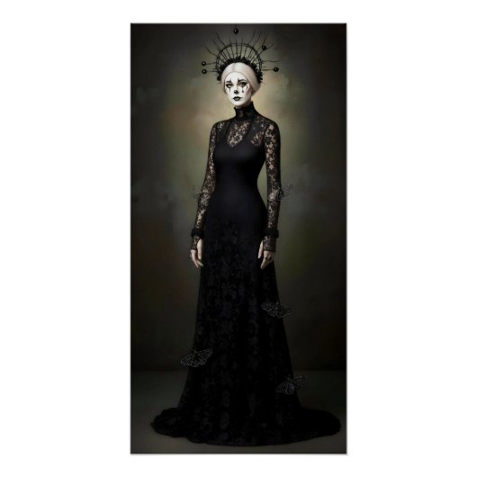 Gothic Rose Queen – Dark Romantic Art Poster (Vorderseite)