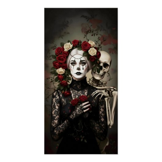 Gothic Rose Queen – Dark Romantic Art Poster (Vorderseite)