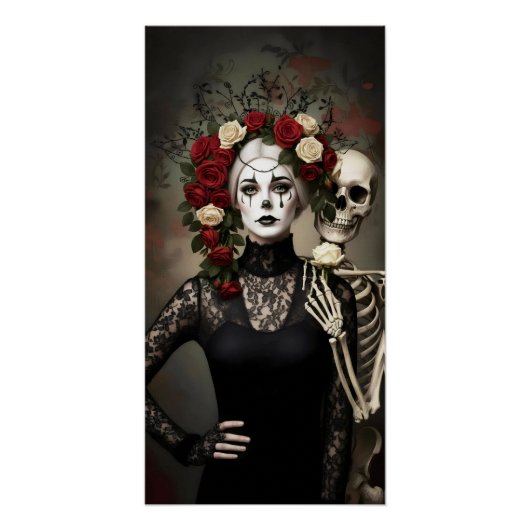Gothic Rose Queen – Dark Romantic Art Poster (Vorderseite)