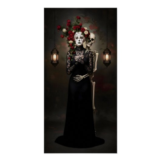Gothic Rose Queen – Dark Romantic Art Poster (Vorderseite)