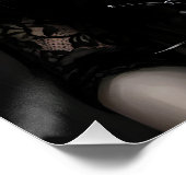 Gothic Rose Queen – Dark Romantic Art with Skeleto Poster (Ecke)