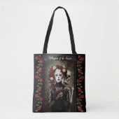 Gothic Rose Queen – Dark Romantic Art with Skeleto Tasche (Vorderseite)