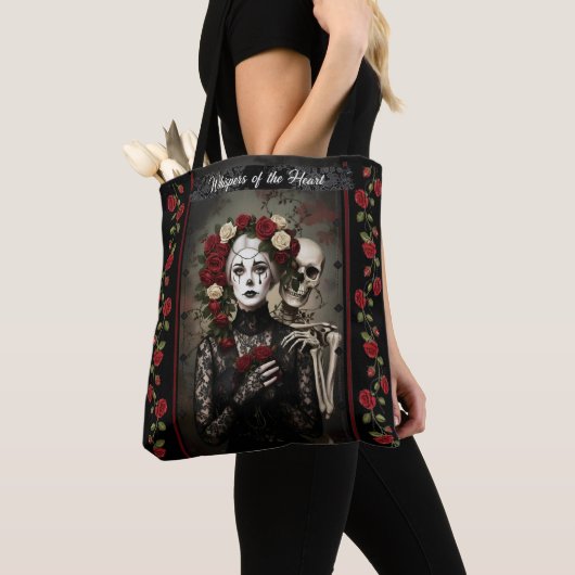 Gothic Rose Queen – Dark Romantic Art with Skeleto Tasche (Von Nahem)
