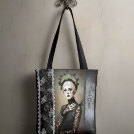Gothic Rose Queen – Dark Romantic Art with Skeleto Tasche