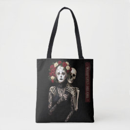 Gothic Rose Queen – Dark Romantic Art with Skeleto Tasche