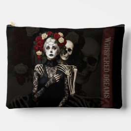 Gothic Rose Queen – Dark Romantic Art with Skeleto Zubehörtasche