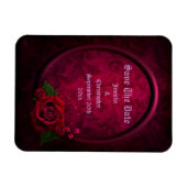 Gothic-Rose-Rahmen Save the Date Hochzeit Magnet (Horizontal)