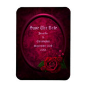 Gothic-Rose-Rahmen Save the Date Hochzeit Magnet (Vertikal)