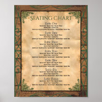 Gothic Rose Rot und Schwarz Tischnummer Poster