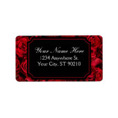 Gothic Rose Rücksendeadressen-Aufkleber Adressaufkleber (Vorne)
