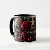 Gothic Rose Schwarz Tasse (Vorderseite Links)