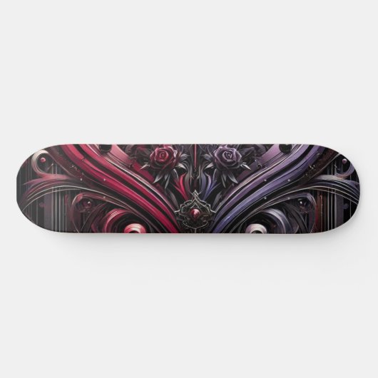 Gothic Rose Skateboard Deck (Horizontal)