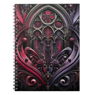 Gothic Rose Spiral Notebook Notizblock