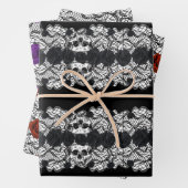Gothic:Rose, Spitzen und Schädel Geschenkpapier Set (Beispiel)