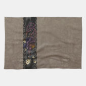 Gothic Rose und schwarze Spitze Geschirrtuch (Horizontal)