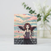 Gothic Rose Vampire Fairy Postcard Postkarte (Stehend Vorderseite)