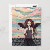 Gothic Rose Vampire Fairy Postcard Postkarte (Vorne/Hinten)