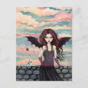 Gothic Rose Vampire Fairy Postcard Postkarte