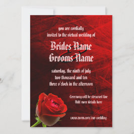 Gothic Rose Virtual Wedding Einladung