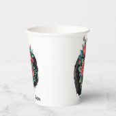 Gothic Rose Wedding Frame Pappbecher (Links)