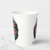 Gothic Rose Wedding Frame Pappbecher (Rechts)