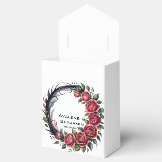Gothic Rose Wedding Frame Wedding Geschenkschachtel (Geöffnet)
