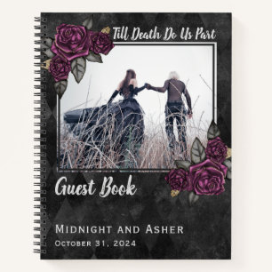 Gothic Rose Wedding Gästebuch Notizblock