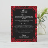 Gothic Rose Wedding Menu (keine Rückversion) Menükarte (Stehend Vorderseite)