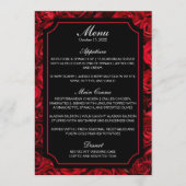 Gothic Rose Wedding Menu (keine Rückversion) Menükarte (Vorderseite)