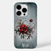 Gothic Rose Wreath Monogram Case-Mate iPhone Hülle (Rückseite)