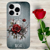 Gothic Rose Wreath Monogram iPhone Hülle