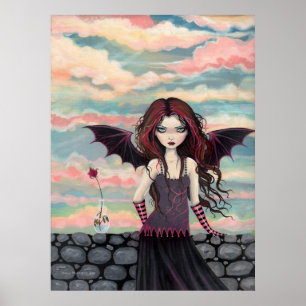 Gothic-Rosen-Fantasy-Vampir-Fee-Poster Poster