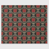 Gothic-Rosen-Muster Geschenkpapier (Flach)